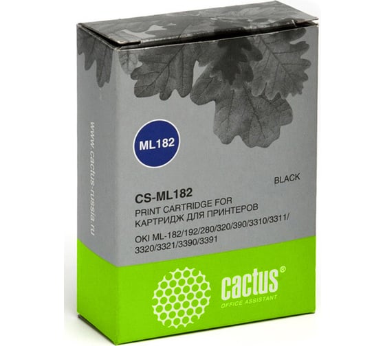 Изображение товара Матричный картридж для oki ml-182/192/280/320/390 Cactus черный CS-ML182 690251