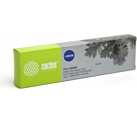 Изображение товара Матричный картридж для epson lq-630k/635k/730k Cactus черный CS-LQ630 690249