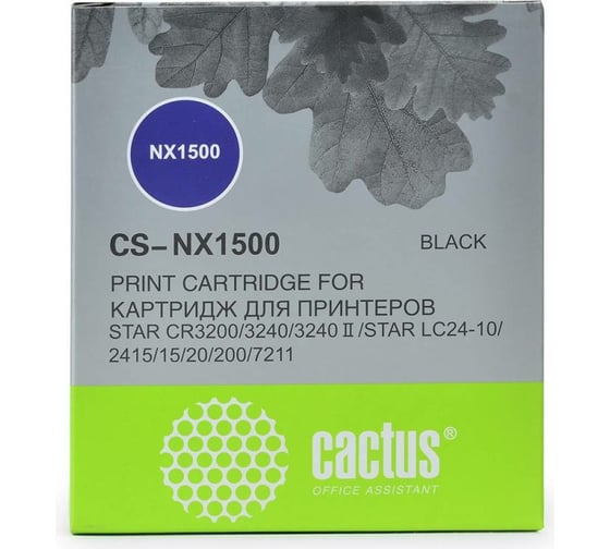 Изображение товара Матричный картридж для star nx-1500/24xx/lc-8211 Cactus черный CS-NX1500 807494