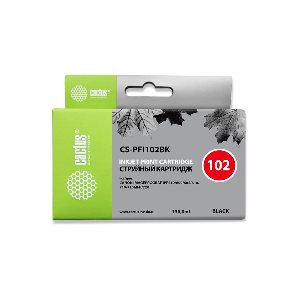 Изображение товара Струйный черный картридж для Canon iPF500 iPF600 iPF700 MFP M40 iPF765 130 мл CS-PFI102BK