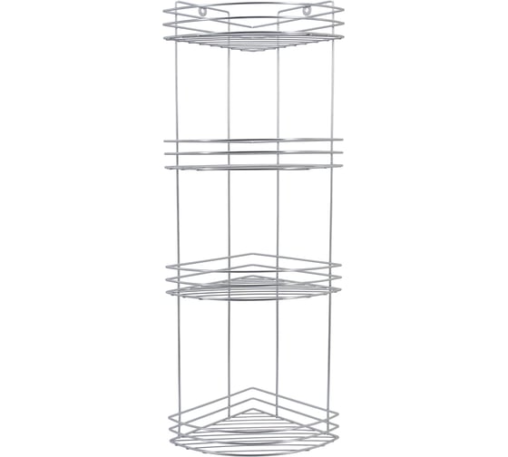 Изображение товара Полка для ванной Rosenberg 4-х ярусная, угловая RUS-385300-4Zn