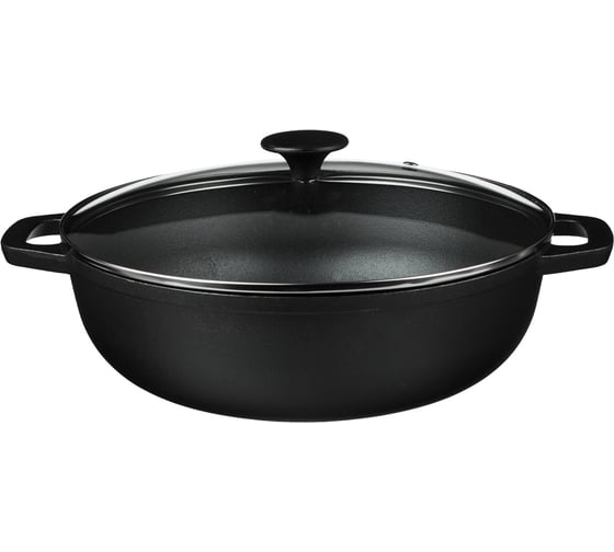 Изображение товара Вок VETTA чугун, d30x8.5 см, стеклянная крышка 808-009