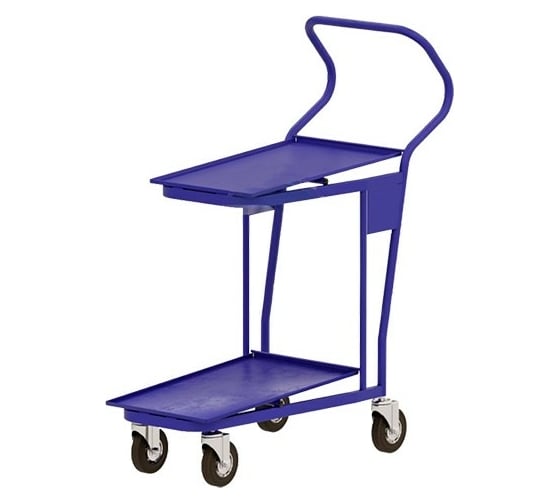 Изображение товара Платформенная двухъярусная цельносварная тележка RUSKLAD 435x986x989 мм ТПДЯ 2 125 болт