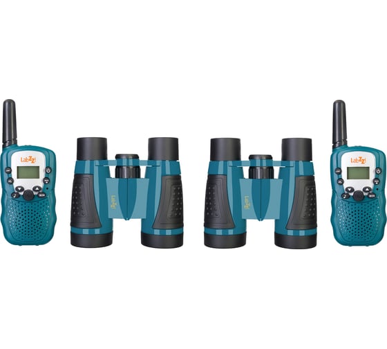 Изображение товара Комплект раций и биноклей Levenhuk LabZZ WTT10 Blue 79902