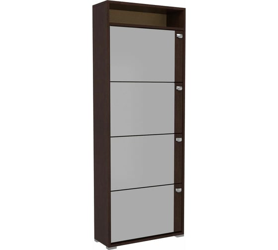 Изображение товара Обувница Leset Эдит 4S, зеркальная, венге 7778-7876