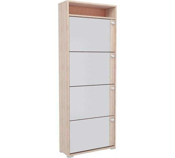 Изображение товара Обувница Leset Эдит 4S, зеркальная, дуб сонома 7778-7883