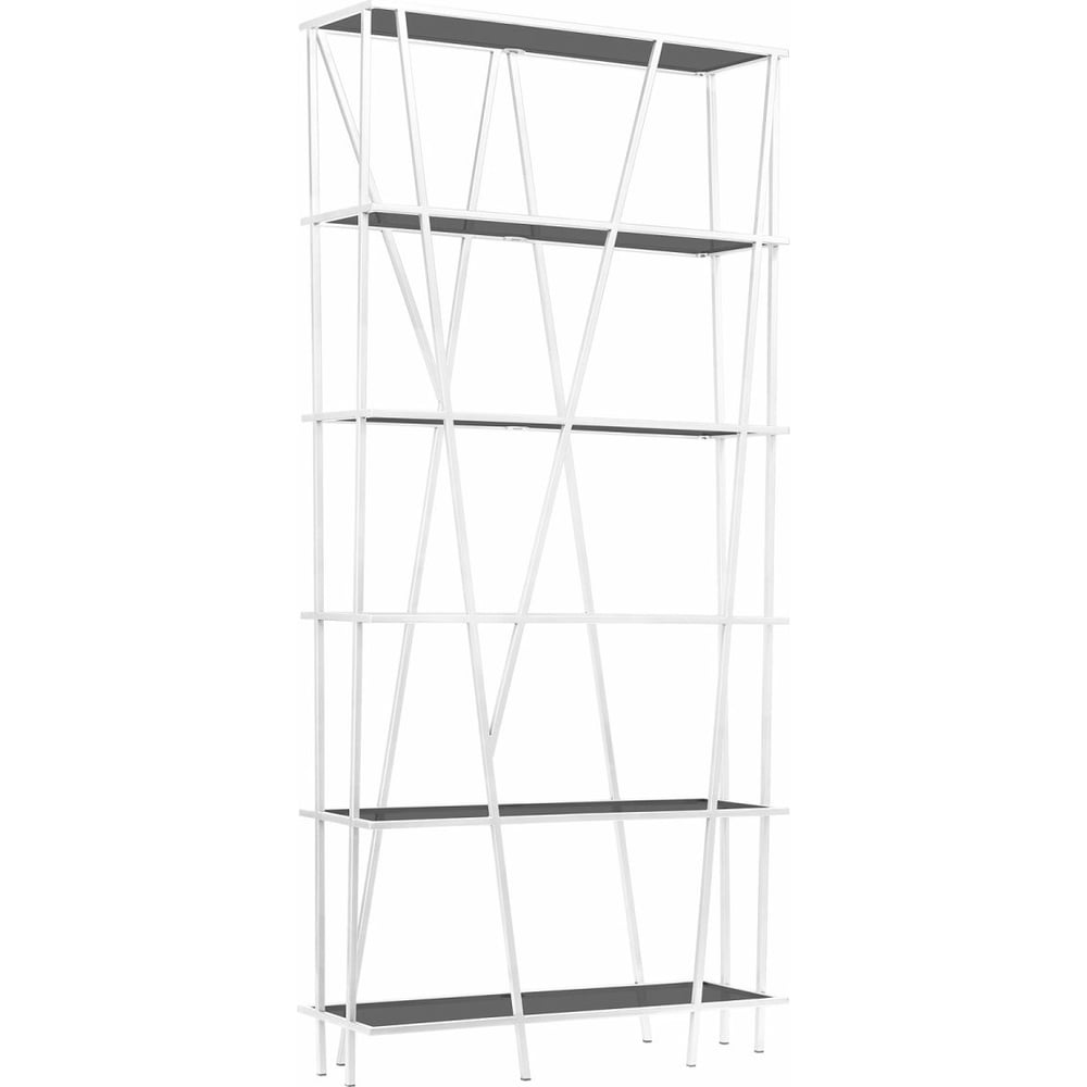 Изображение товара Стеллаж GreenWeen EVA с белым каркасом и полками из тонированного стекла