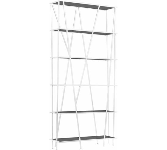 Изображение товара Стеллаж GreenWeen EVA, белый каркас, полки тонированное стекло GW-EVA-W-G