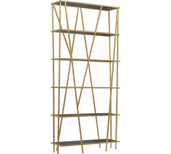 Изображение товара Стеллаж GreenWeen EVA, золотой каркас, полки керамика Antracite 1900x900x300 GW-EVA-G-KA