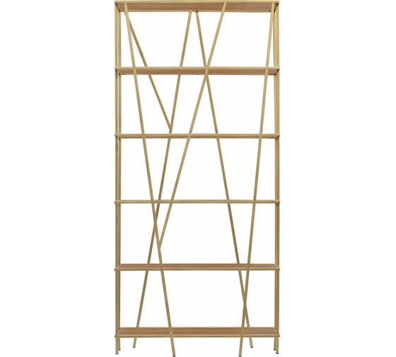 Изображение товара Стеллаж GreenWeen EVA, золотой каркас, полки ЛДСП Робиния, 1900x900x300 GW-EVA-G-LD-R
