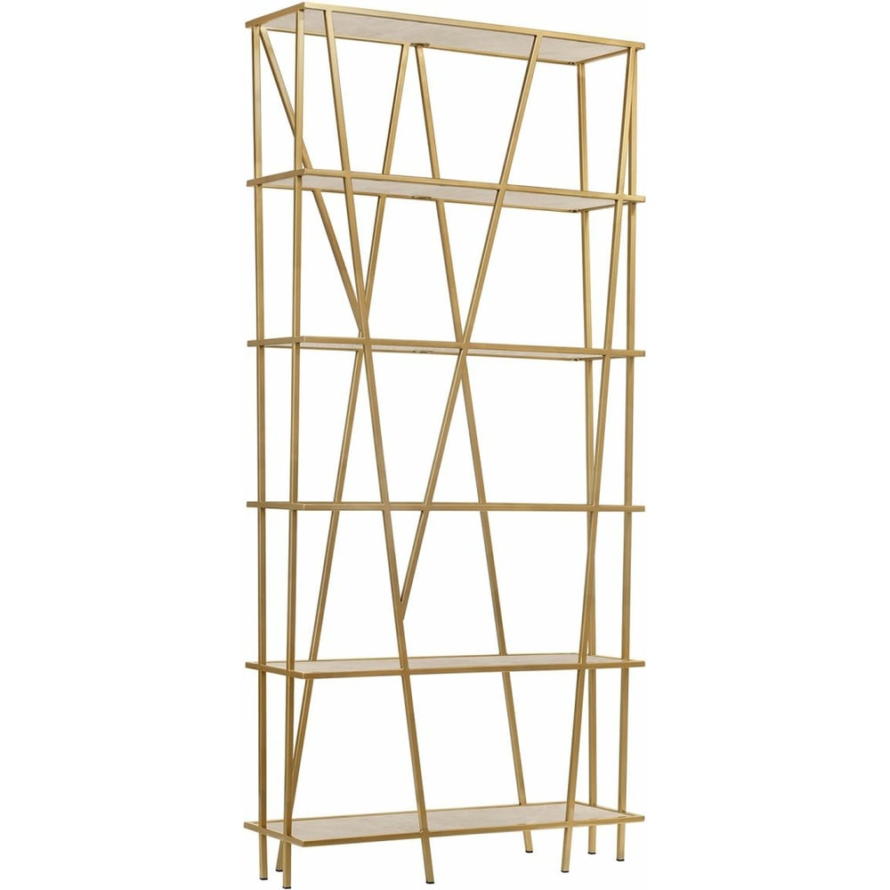 Изображение товара Стеллаж GreenWeen EVA с золотым каркасом и керамическими полками 1900x900x300