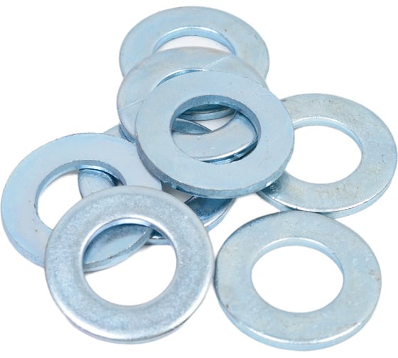 Изображение товара Плоская шайба крепежная техника DIN 125, М14 цинк, пакет 100 шт. 493012 БК