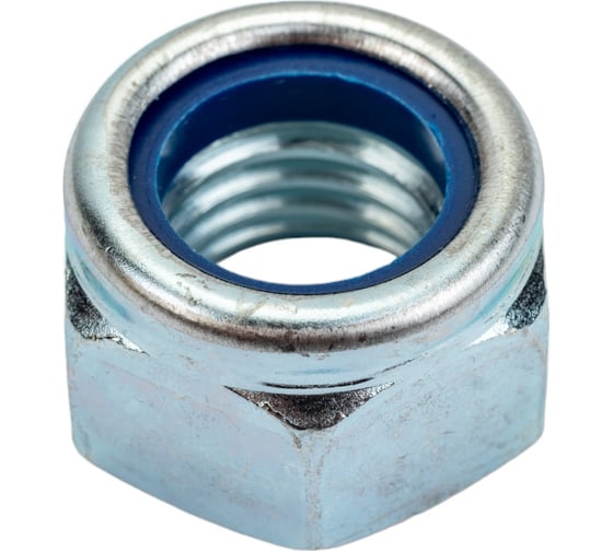 Изображение товара Шестигранная самостопорящаяся гайка с нейлоновым кольцом крепежная техника din 985, м18, 35 шт., цинк 493144 БК