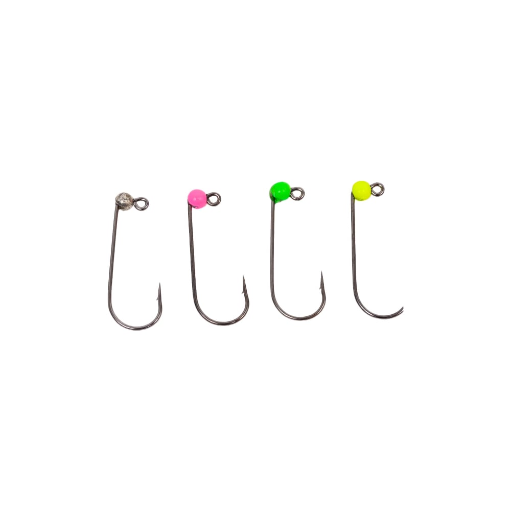 Вольфрамовые джиг-головки Lucky John LJ Area Trout Game 02.5мм, кр.004, MIX2, S/P/Gr/Y, 4шт LJTATG025-SPGY