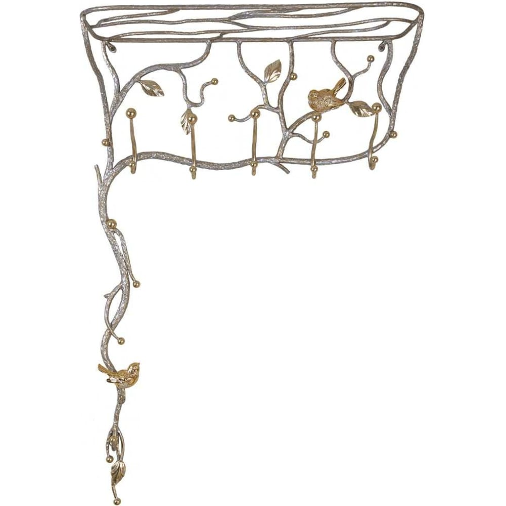 Настенная кованная вешалка BOGACHO настенная вешалка для одежды 5 тройных крючков сверхмощный нескользящий крючок для домашней настенной вешалки