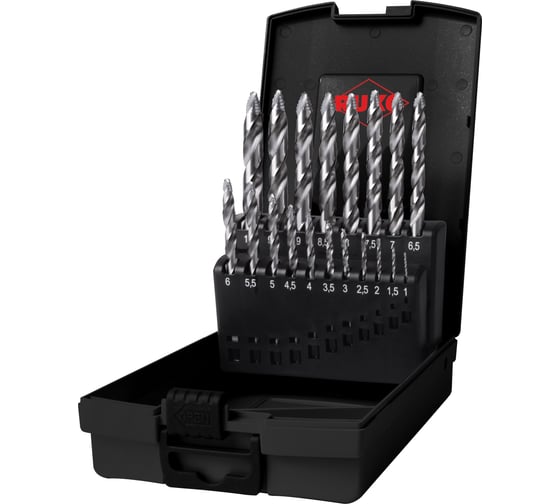 Изображение товара Набор сверл UC Flowstep 19 шт, 1-10 мм, HSS-G RUKO 259214RO