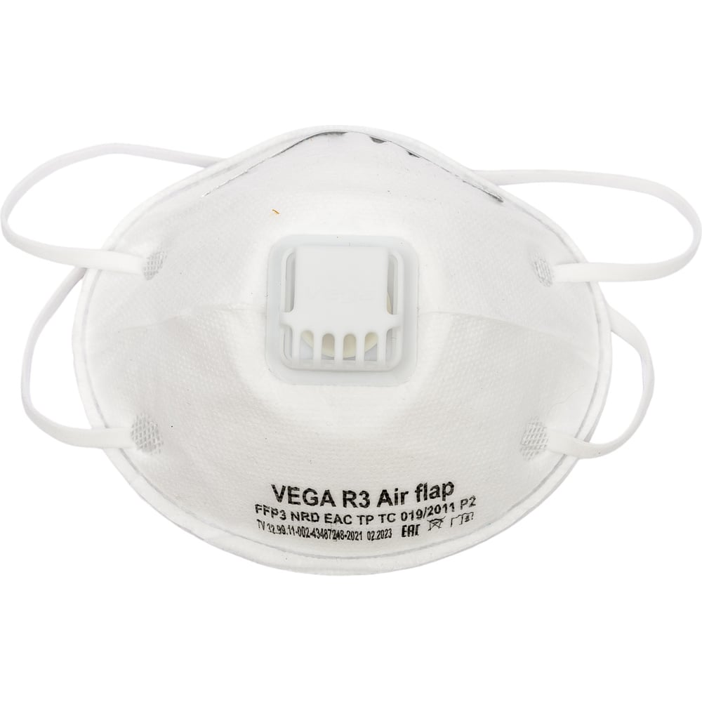 Изображение товара Респиратор с клапаном Фабрика Вега Спец Vega R3 Air Flap FFP3, 10 штук в упаковке