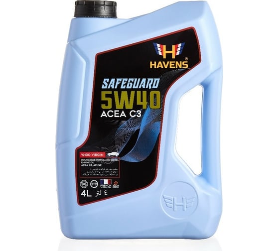 Изображение товара Моторное масло HAVENS Safeguard SAE 5W40 ACEA C3, API SP, SN PLUS, SN/CF, 4 л HS5W40C34
