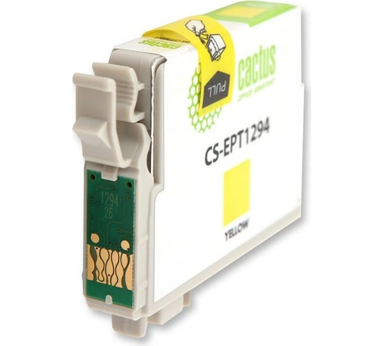 Изображение товара Струйный картридж Cactus t1294 желтый, 10 мл, для epson b42/bx305/bx305f/bx320/bx525/bx625 CS-EPT1294 727387