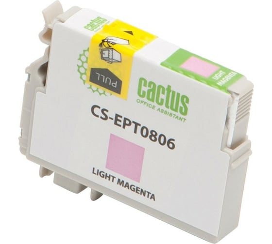 Изображение товара Струйный картридж Cactus t0806 светло-пурпурный, 11.4 мл, для epson stylus photo p50/px650 CS-EPT0806 727368