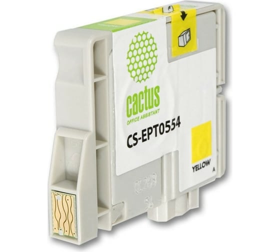 Изображение товара Струйный картридж Cactus t0554 желтый, 16 мл, для epson stylus rx520/stylus photo r240 CS-EPT0554 727351