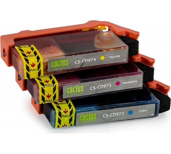 Изображение товара Струйный картридж Cactus №920xl голубой, желтый, пурпурный, набор 43.8 мл, для hp dj 6000/ CS-CD972/3/4 807162