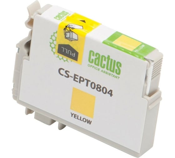 Изображение товара Струйный картридж Cactus t0804 желтый, 11.4 мл, для epson stylus photo p50/px650/px660/px7 CS-EPT0804 727366