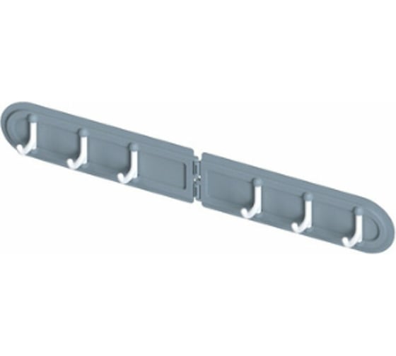 Изображение товара Планка с 6 крючками МУЛЬТИДОМ размер 36.5x5.5x2.5 см VL27-226