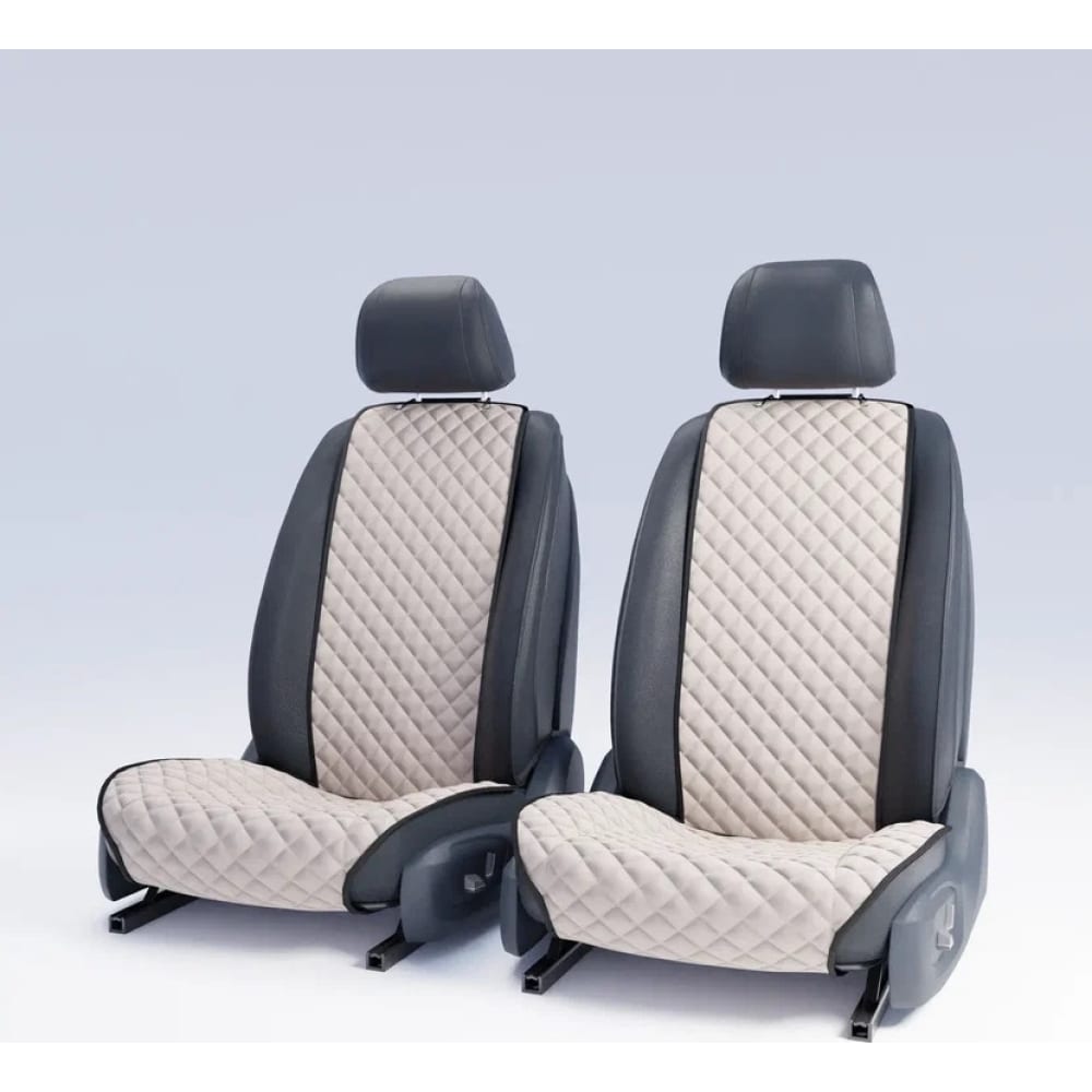 Автомобильные накидки для передних сидений DuffCar нитки 40 2 универсальные 400 ярдов 154 тёмно молочный 10 шт в уп