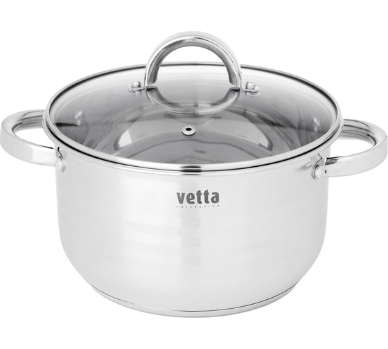 Изображение товара Кастрюля VETTA Фултон 22x12.5 см, 4.0 л, со стеклянной крышкой 822-114