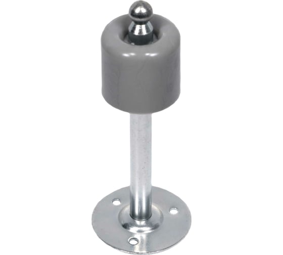 Изображение товара Дверной напольный ограничитель Левша 140 мм, с фиксатором, серый У4-9560.Сер