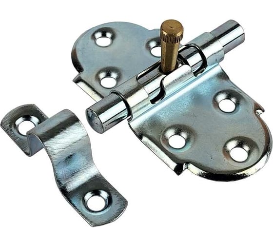 Изображение товара Фигурный накладной шпингалет с пружиной VORMANN 40x80 мм, оцинкованный 000101040Z