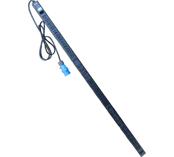 Изображение товара Вертикальный 1-фазный блок розеток TWT 32A, 12xC19 + 36xC13 + 3xSchuko, шнур 3 метра, вилка IEC309 -PDV-12x36x3S-32A TWT-PDV-12x36x3S-32A