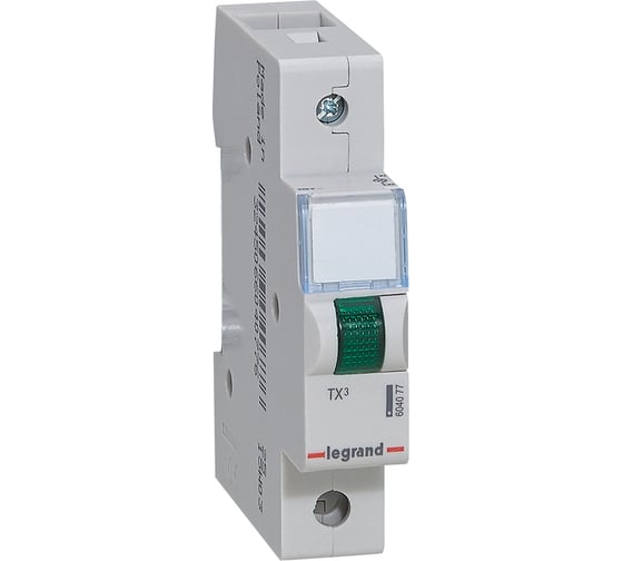 Изображение товара Моноблочный индикатор Legrand 1 лампа - зеленая - 1 модуль 604077