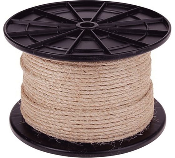 Изображение товара Сизалевая крученая веревка Стройбат 6 мм 150 м 219320