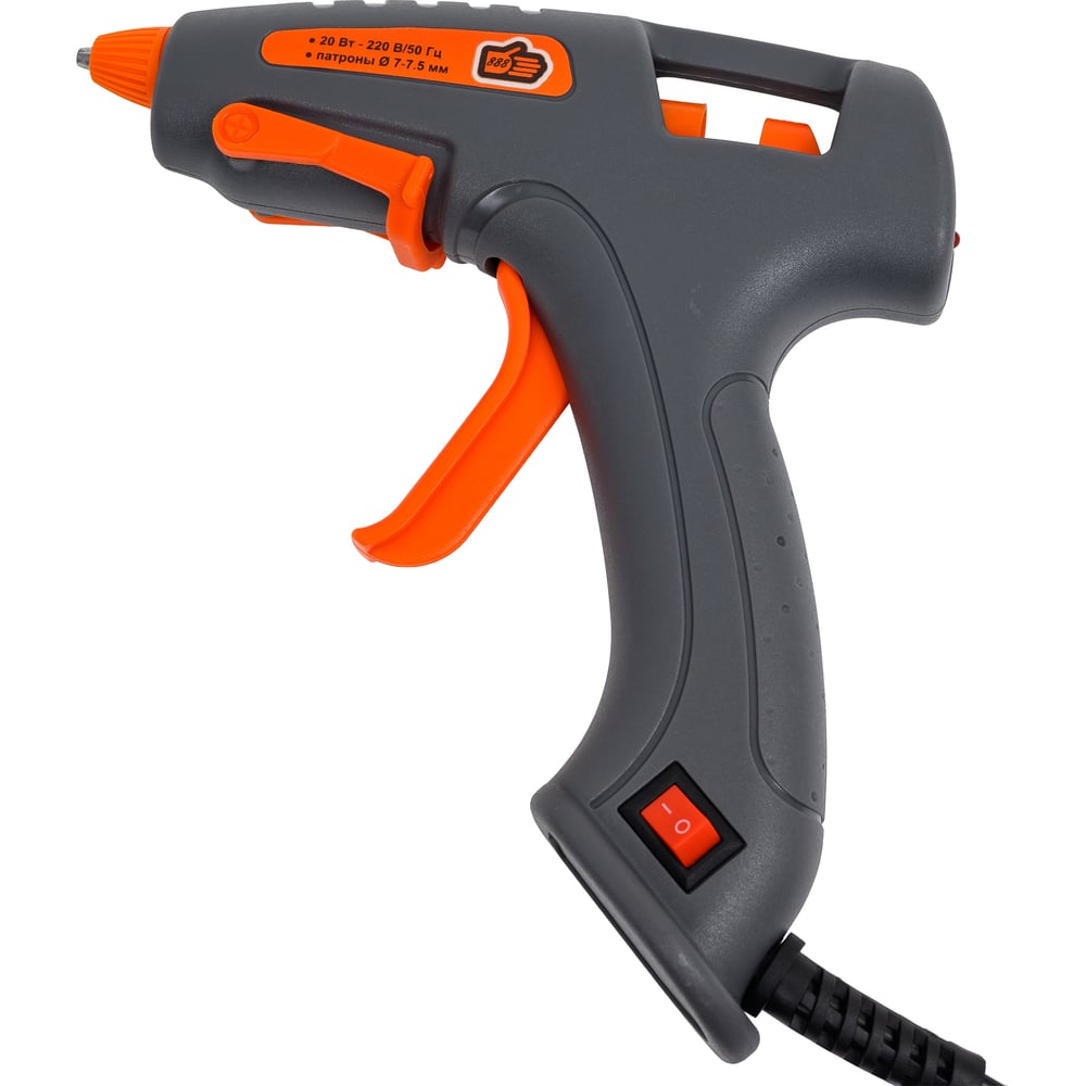 Изображение товара Пистолет для горячего склеивания 888 20 Вт с защитой от капель и быстрым нагревом