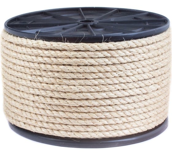 Изображение товара Сизалевая крученая веревка Стройбат 8 мм 100 м 219330