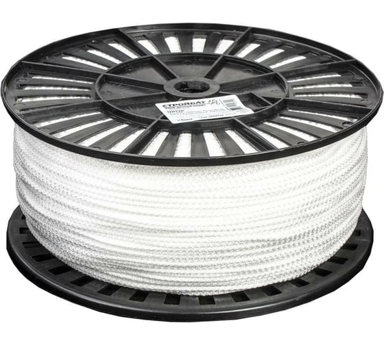 Изображение товара Хозяйственно-бытовой шнур Стройбат без сердечника 5 мм белый 500 м 120370