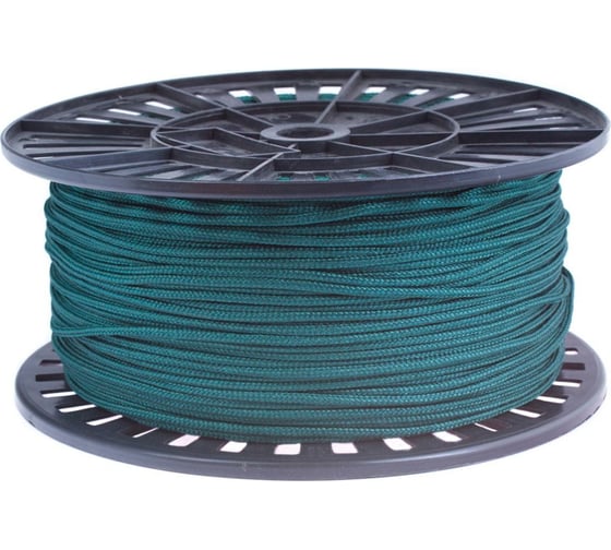 Изображение товара Плотный шнур Стройбат с сердечником 4 мм зелен 300 м 295110