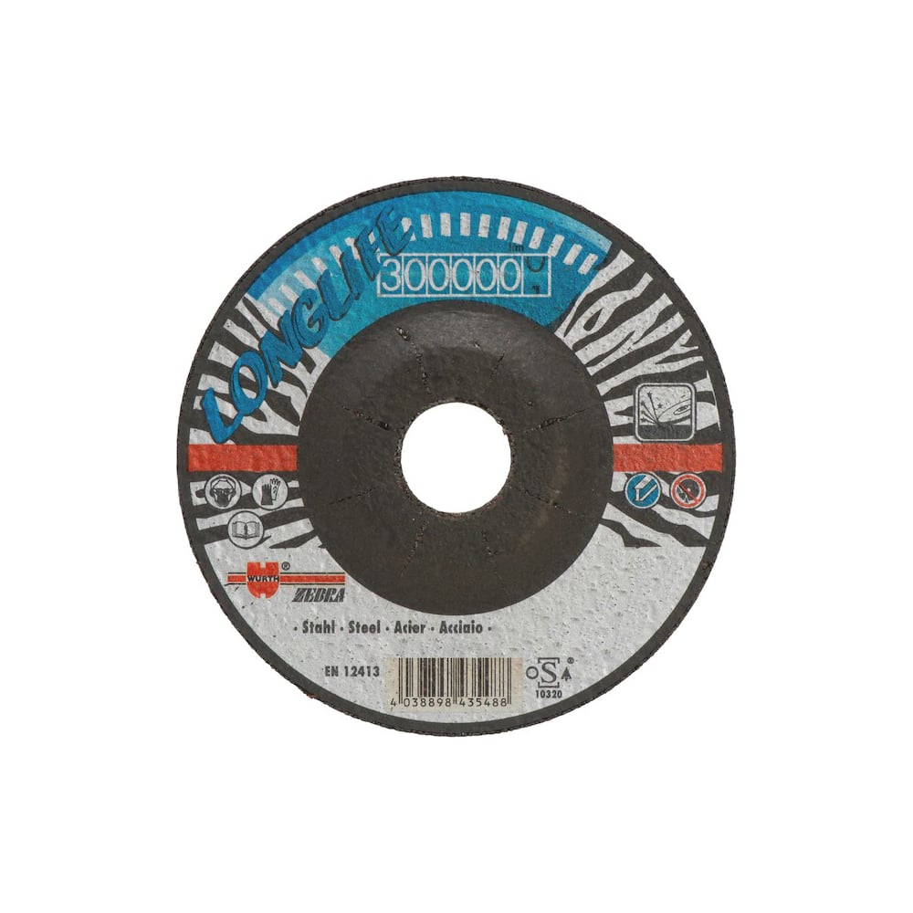 Изображение товара Вогнутый шлифовальный диск по металлу 180x8x22.2 мм Wurth 0670161808