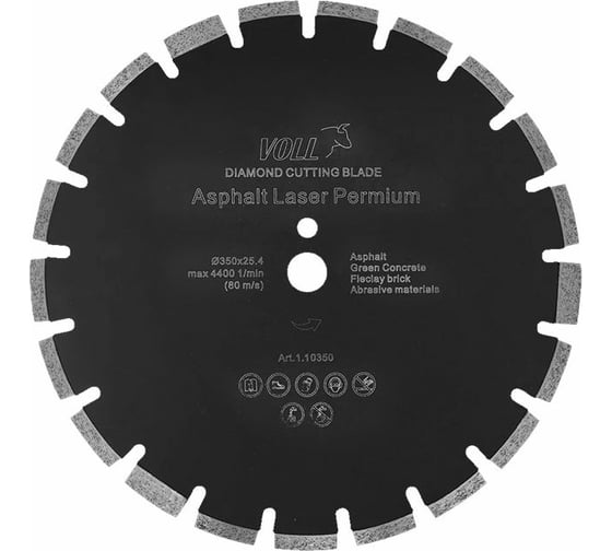 Изображение товара Алмазный диск Asphalt Laser PREMIUM 350x25.4 мм VOLL 1.10350