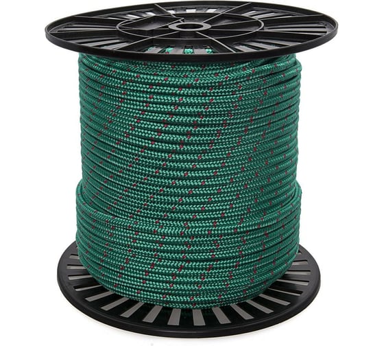 Изображение товара Полипропиленовый плавучий шнур Стройбат 8 мм зеленый 100 м 296560