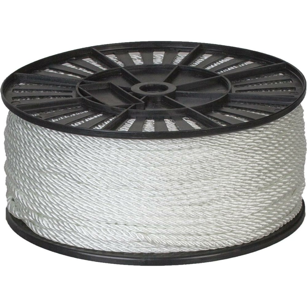 Изображение товара Крученый полиамидный канат Стройбат 4 мм 300 м белый