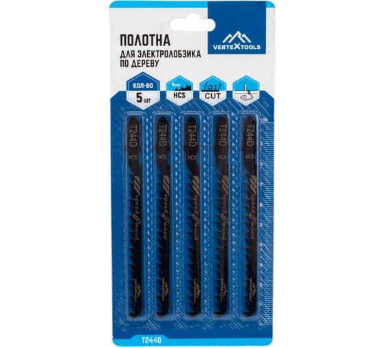 Изображение товара Полотно по дереву T244D для электролобзика vertextools T244D