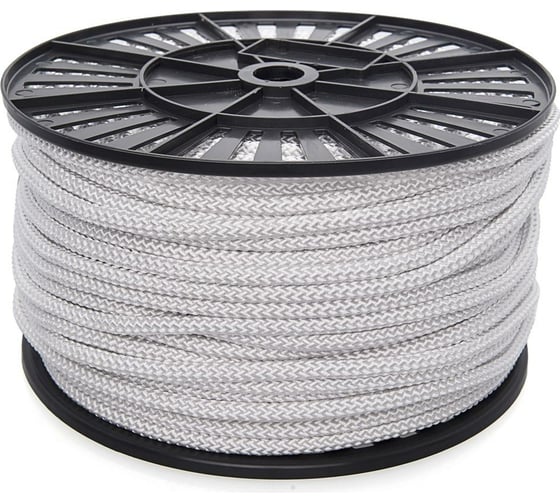 Изображение товара Плотный шнур Стройбат с сердечником 8 мм белый 100 м 120170