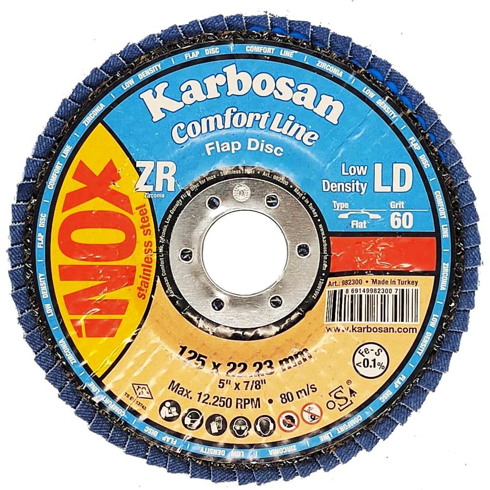 фото Лепестковый диск по нержавеющей стали karbosan