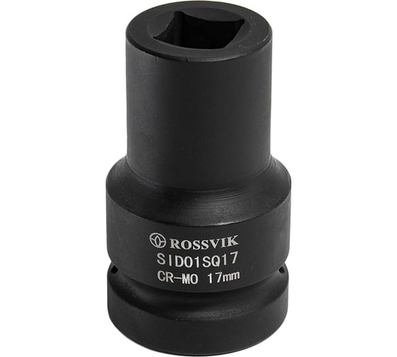 Изображение товара Головка торцевая ударная четырехгранная 17 мм, 80 мм, 1"DR Rossvik SID01SQ17