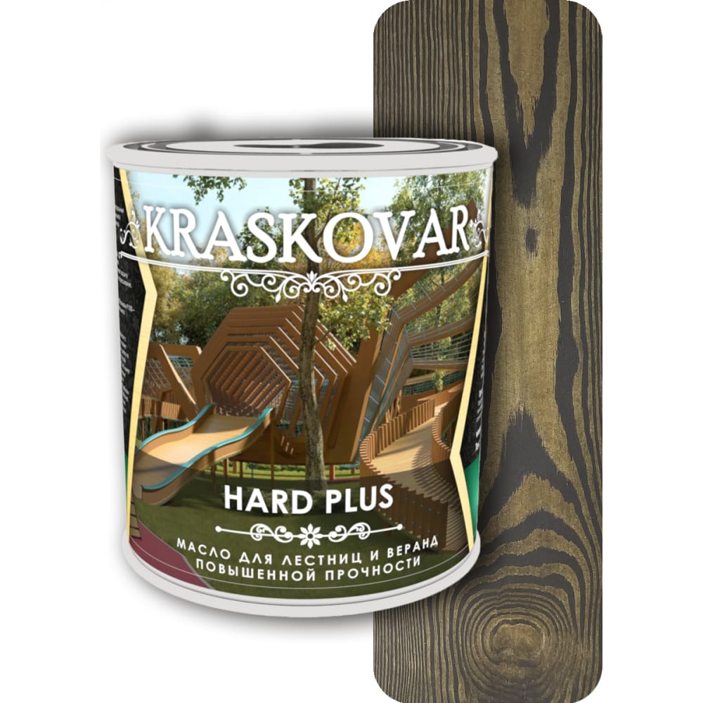 Масло для лестниц и веранд Kraskovar biofa 2043 масло защитное для наружных работ с антисептиком 1 л 4302 золотистый тик
