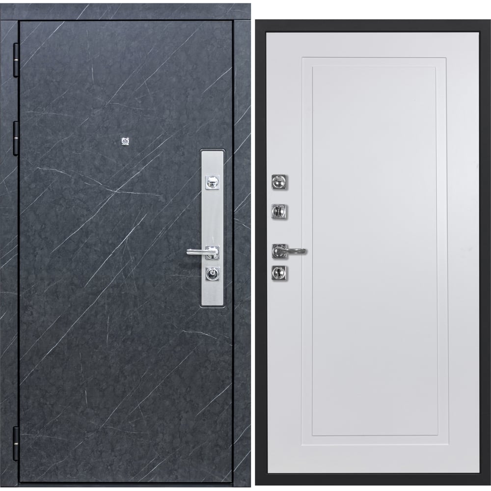 Изображение товара Входная дверь DIVA МХ-26 2050x960 мм левая белый софт гранит оникс