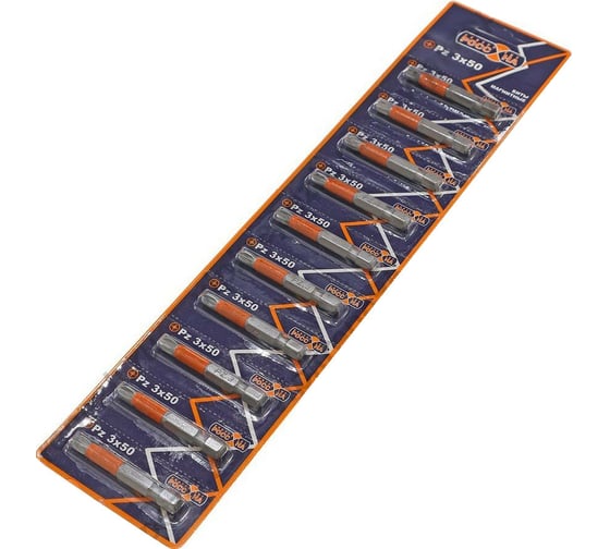 Изображение товара Бита магнитная 10 шт, PZ3, 50 мм, s2 РОССНА Р860540